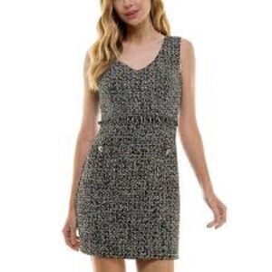 City Studio Juniors Gray Tweed Pocket Sleeveless Mini‎ Dress Size 3/4
